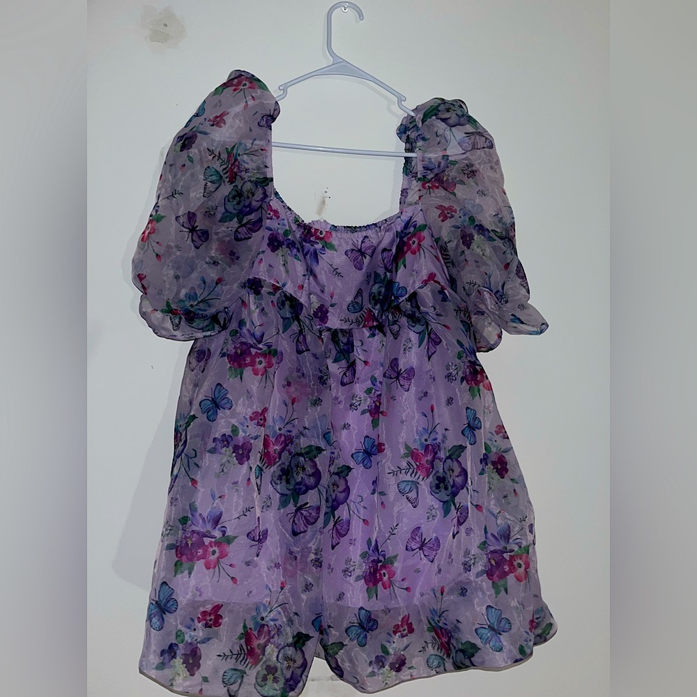 Purple Puff Dress